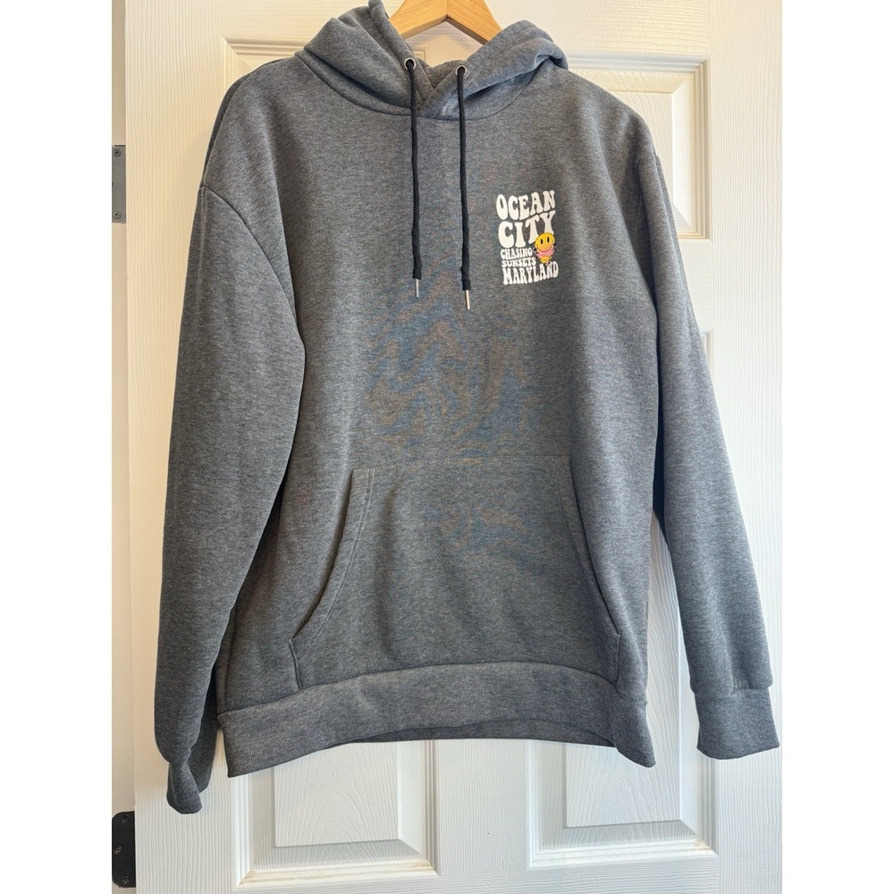 Ocean City Maryland Hoodie Adult L Pink Blue Tie Dye Sunsations Sweatshirt